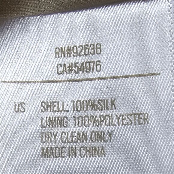 Fossil Silk‎ Tan and Pink Striped Sleeveless Midi Dress Women's Size 6 - Picture 6 of 8